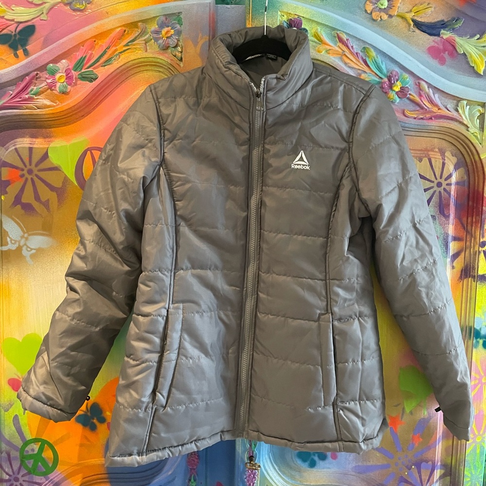 Vintage Old School Gray/Grey Reebok medium jacket